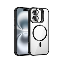 Apple Uyumlu iPhone 16 Kılıf Standlı Ve Kamera Lens li M-safe Şarj Özellikli Zore Etro Kapak Çok Renkli