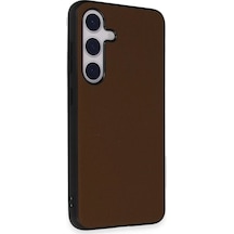 Newface Samsung Galaxy S24 Kılıf Taft Kapak - Kahverengi
