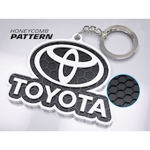 Markanıza Özel Petek Desenli Toyota Yazılı 3d Anahtarlık