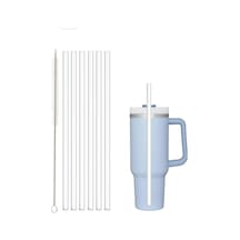6 Adet 30 Cm Stanley Quencher Uyumlu Tritan Pipet Seti 30 Cm Tritan Pipet & Temizlik Fırçası Karışık/çok Renkli