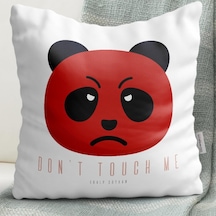 Kişiye Özel Isimli Don'T Touch Me Yazılı Beyaz Yastık - 1