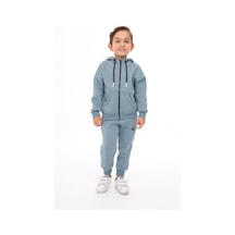 Toontoy Kids Toontoy Erkek Çocuk Nakışlı Eşofman Takım Açık Mavi