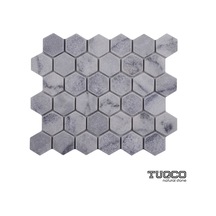Tuqco Doğaltaş Carrara 2" Altıgen(Hexagon) Eskitme Mermer Mozaik