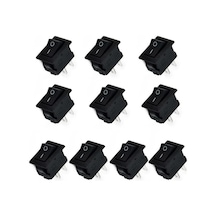 10 Adet Mr-125b Mini S Siyah Işıksız Anahtar On-off 2p