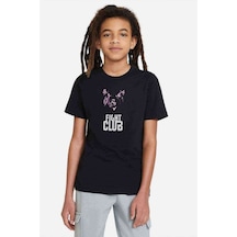 Tshirthane Fıght Club Baskılı Unisex Çocuk Siyah T-Shirt