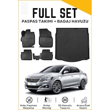 Peugeot 301 2020 Model Birebir Uyumlu Bagaj Havuzu+paspas Seti