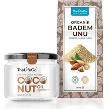 TheLifeCo Organik Badem Unu 250 G +  Organik Hindistan Cevizi Yağı 250 ML