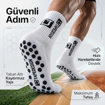 Kaydırmaz Futbol Basketbol Tenis Erkek Spor Çorap, Beyaz, Kaymaz Çorap Tabanlı, Dikişsiz Ve Parfümlü, Yüksek Kalite