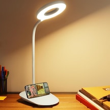 Telvesse Masa Lambası Dokunmatik 3 Renk 24 Led Telefon Standlı Kademeli Çalışma Okuma Işığı Gece Lambası Q3 .