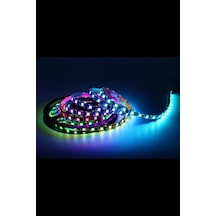12 Volt Adreslenebilir Argb Pixel Şerit Led Ws2811 Metrede 60 Led Ip65 Dış Mekan 1 M