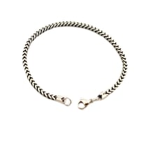 Pigado 316l Paslanmaz Çelik Kare Zincir Erkek Bileklik Gri