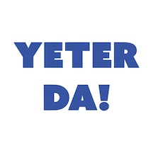 Yeter Da Araba Sticker 17x17 Cm Mavi