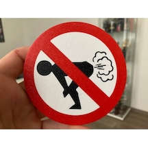 Osuruk Tabelası - Osurmak Yasak Eğlenceli Tabela - No Fart Kırmızı-beyaz