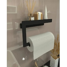 Rulo Kağıt Havluluk Peçetelik Banyo Ve Mutfak Düzenleyici Siyah Siyah Seramik Diğer