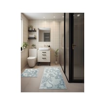 2 Li Bukle Banyo Takımı Banyo Tekstili/modern/doğal/sade/şık Kaymaz Taban -719 Gri