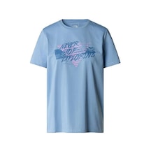 The North Face Foundation Traces Graphic Erkek T-shirt Nf0a882uqeo1 Mavi