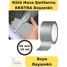Çok Amaçlı Su Geçirmez Sızdırmaz Dayanıklı Izolasyon Gri Tamir Bandı 48 Mm 10 Mt 1 Adet Güçlü