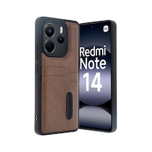 Redmi Note 14 4g Kılıf Sara Kartvizitli Deri Kılıf - Taba Bzsxx00 1