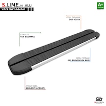 Mercedes Citan Uzun Şase S-Line Aluminyum Yan Basamak 223 Cm 2012
