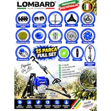 Vertoro-15x 15 Parça Full Set Sırt Tipi Çapalama+zeytin Silkeme Hasat Toplama Gtx Seri Tırpan Motoru