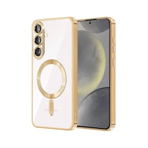 Samsung Uyumlu Galaxy S26 Kross Magneticsafe Kapak - Gold Altın