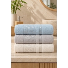 Bamboo Garden Bambu Pamuk Karışımlı El Yüz Havlusu 50x90 Cm 3 Lü Set - Bamboo Breeze Çok Renkli
