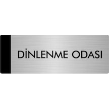 Metal Yönlendirme Levhası, Departman Kapı Isimliği Dinlenme Odası 5x20 Cm Gümüş Renk