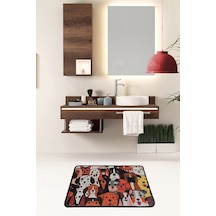 Dogs Djt Banyo Halısı Paspas 40 x 60 CM Çok Renkli