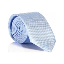 Gaffy Açık Mavi Slim Fit Düz Renk Dokuma Kravat / DDK-10 Açık Mavi