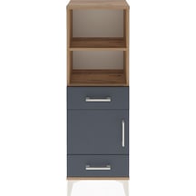 Arges Dolap 3 Raflı 2 Çekmeceli Tek Kapaklı 44x30x134 Çam-antrasit Atlas Çam