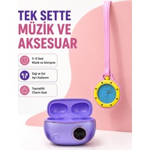 Kablosuz Kulaklık Ve Pembe Çanta Charm Saat İkili Kampanya Seti Şarj Kutulu Taşınabilir Tasarım - Lisinya