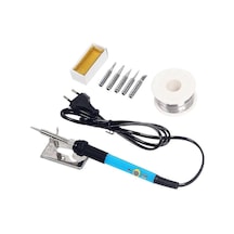 Kosona 60w Sıcaklık Ayarlanabilir Kaynak Demir Seti, 220v Avrupa Fişi, Tam Gereçler Paketi Telli, Uçlar, Kaynak Teli
