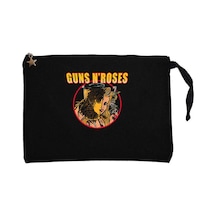 Guns N Roses Woman Siyah Clutch Astarlı Cüzdan / El Çantası