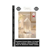 Premium Kristal Elmas 16 Renkli Masa Lambası Lw19 Hediyelik Eşya Ev Aksesuarı Dekor Lamba Çok Renkli