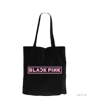 Blackpink Siyah Kanvas Bez Çanta