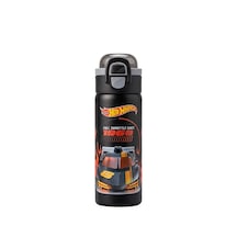 Hot Wheels Çift Fonksiyon Kapaklı Çelik Matara 600ml 3821 Siyah