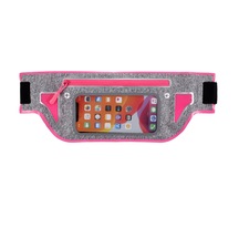 XL Spor Likra Akıllı Telefon Bel Çantası Gül