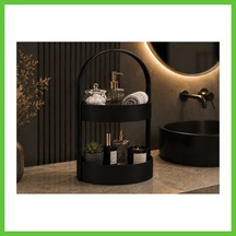 Bezos 3d Baskı İki Katlı Banyo Düzenleyici - Taşınabilir Organizer Ve Saklama Standı-siyah Dmc