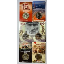 Emir Collectıon 6 'lı Hatıra 1 Lira Para Kiti Seti, Ayasofya, Antep, Çanakkale, 1