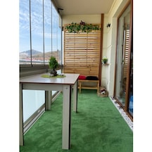 Yeşil Protokol Halı Özel Kesim Kaymaz Tabanlı Balkon Halısı (425790484)