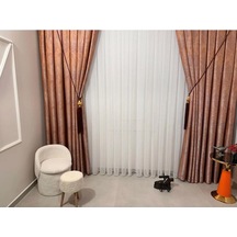Mızraklı Fır0914 Ar03102 1/3 Sık Pileli Beyaz Tül Perde 300 X 260 Cok Renkli