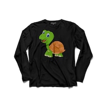 Caretta Caretta Kaplumbağa Dalyan Turtles 4 Uzun Kollu Tişört Baskılı Çocuk T-shirt 001