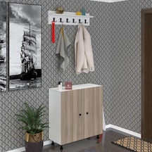 Kenzlife Ayakkabılık Galoş5 Crdbyz 83 080 32 Kapaklı 5 Raflı 20 Çift Ayakkabı Kapasitesi Ahşap