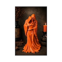Gotik Azrail Grim Reaper Dekoratif Masaüstü Biblo 3d Baskı - Turuncu