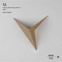 Novahub Altın Minimalist Üçgen Led Duvar Lambası, İskandinav Tarzı Oturma Odası Işıkları, Basit Aydınlatma, Yatak Odası İçin Altın