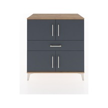 Hyperion Şifonyer Tek Raflı Tek Çekmeceli 4 Kapaklı 88x44x96 ... Çam