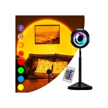 Kumandalı Gün Batımı Projektörü Rgb 16 Renk Ufo Projeksiyon Usb Masa Lambası Genel