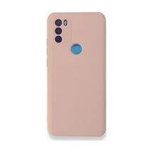 General Mobile Gm 21 Plus Kılıf Nano İçi Kadife Silikon - Pudra -