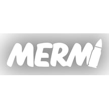 Mermi Araba Sticker 17x17 Cm Beyaz