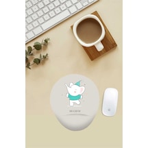 Tatlı Fil Desenli Bilek Destekli Mouse Pad Mousepad
